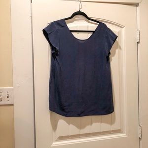 Joie 100% Silk Navy Top
